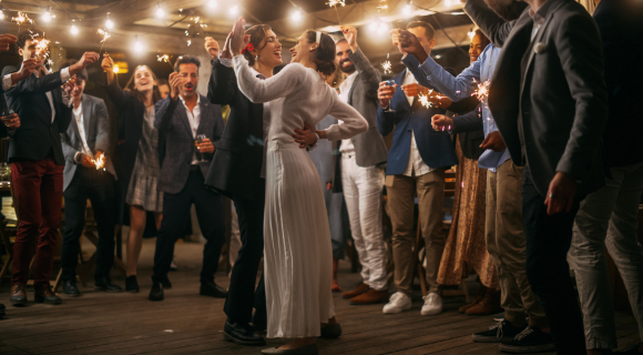 Couple Dancing at Wedding